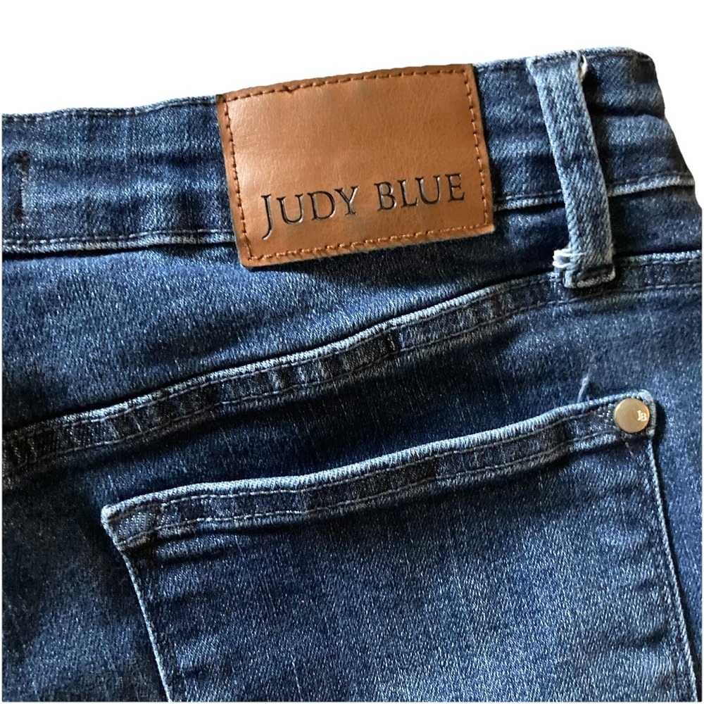 Judy Blue Straight Leg Jeans Womens 13/31 Blue JB88861 DK High Rise Stretch - Picture 9 of 11